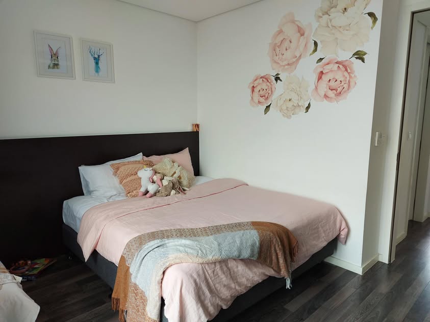 Misty Pink Linen in a Feminine Bedroom
