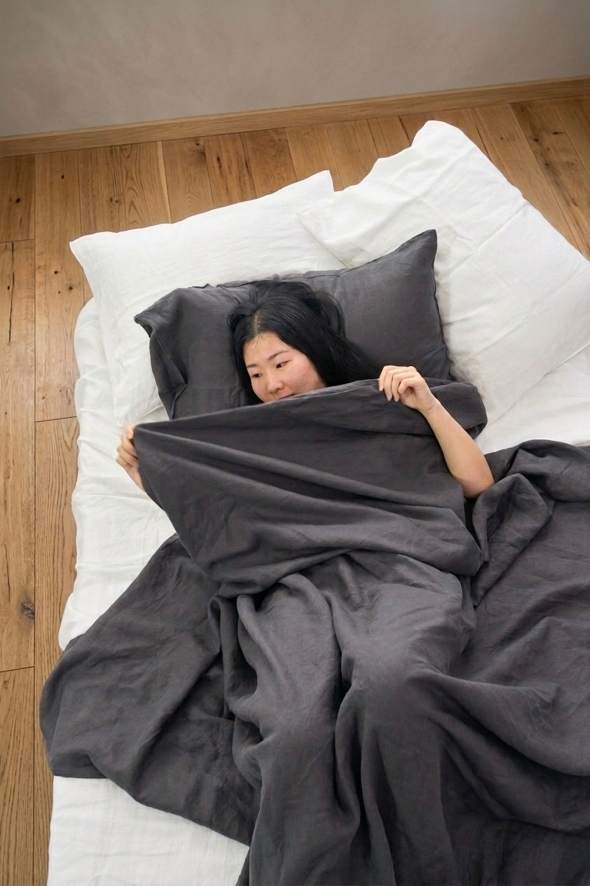 French linen sheets on a bed — how long do linen sheets last compared to cotton