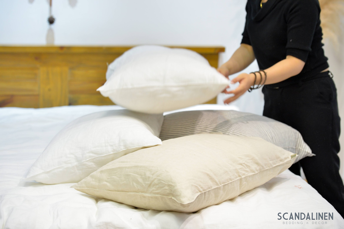 Enzyme-washed vs stonewashed linen sheets comparison — SCANDALINEN French linen bedding Australia