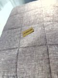 Hand-Quilted French Linen Blanket – Chambray Grey