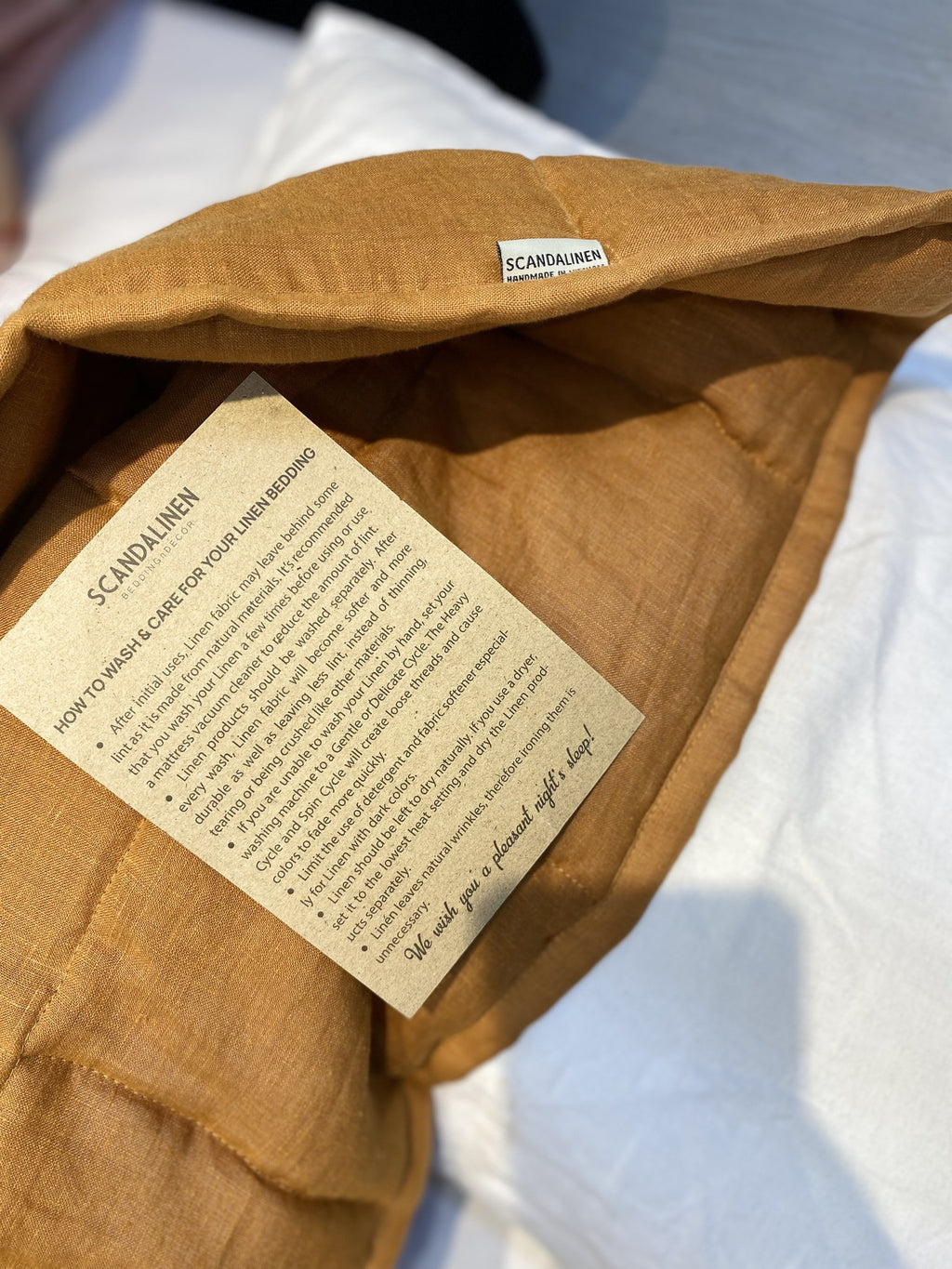 Hand-Quilted French Linen Blanket – Stonewashed Linen Coverlet