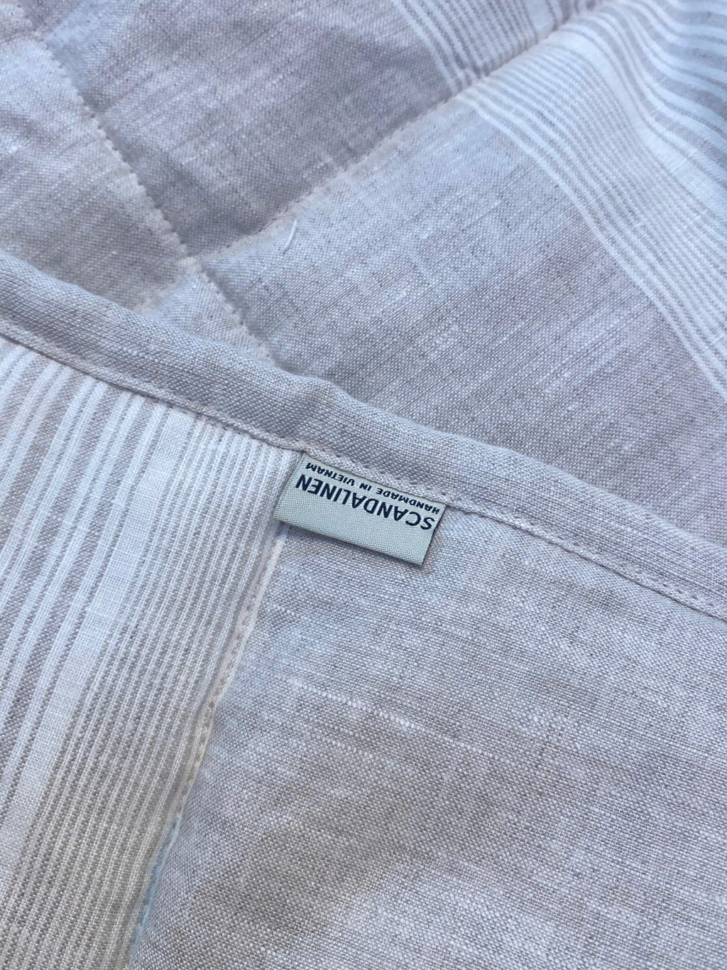 Hand-Quilted French Linen Blanket – Stonewashed Linen Coverlet