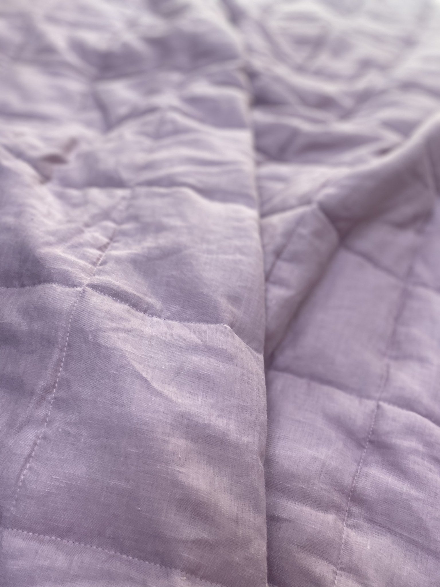 Hand-Quilted French Linen Blanket – Stonewashed Linen Coverlet