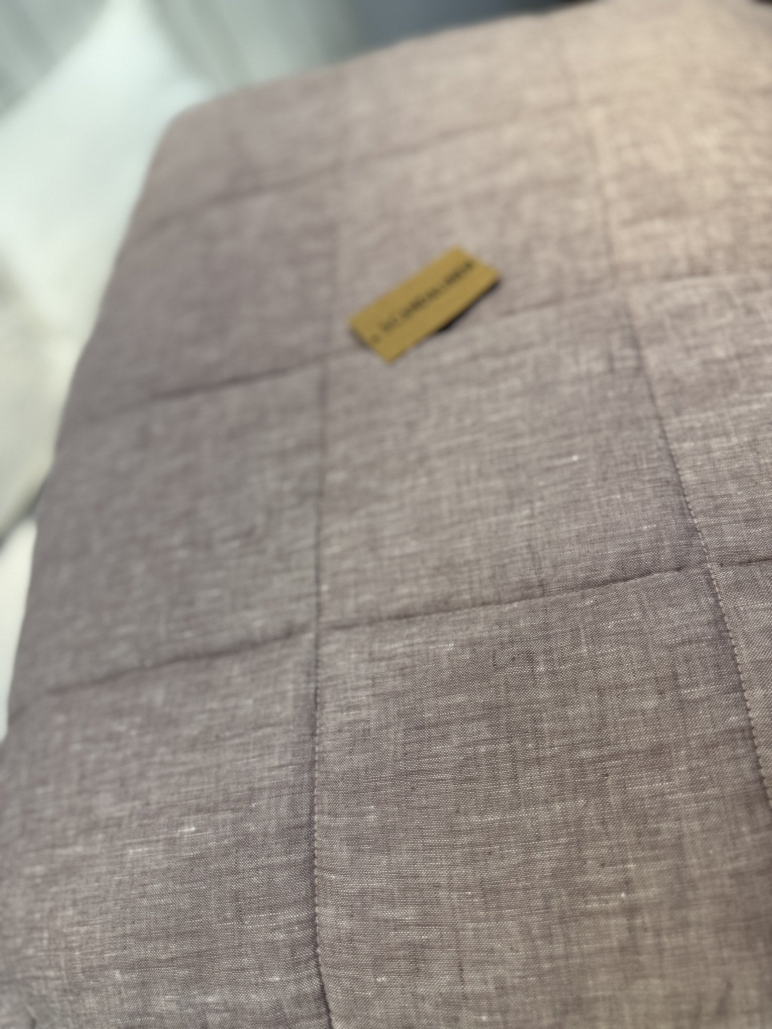 Hand-Quilted French Linen Blanket – Stonewashed Linen Coverlet