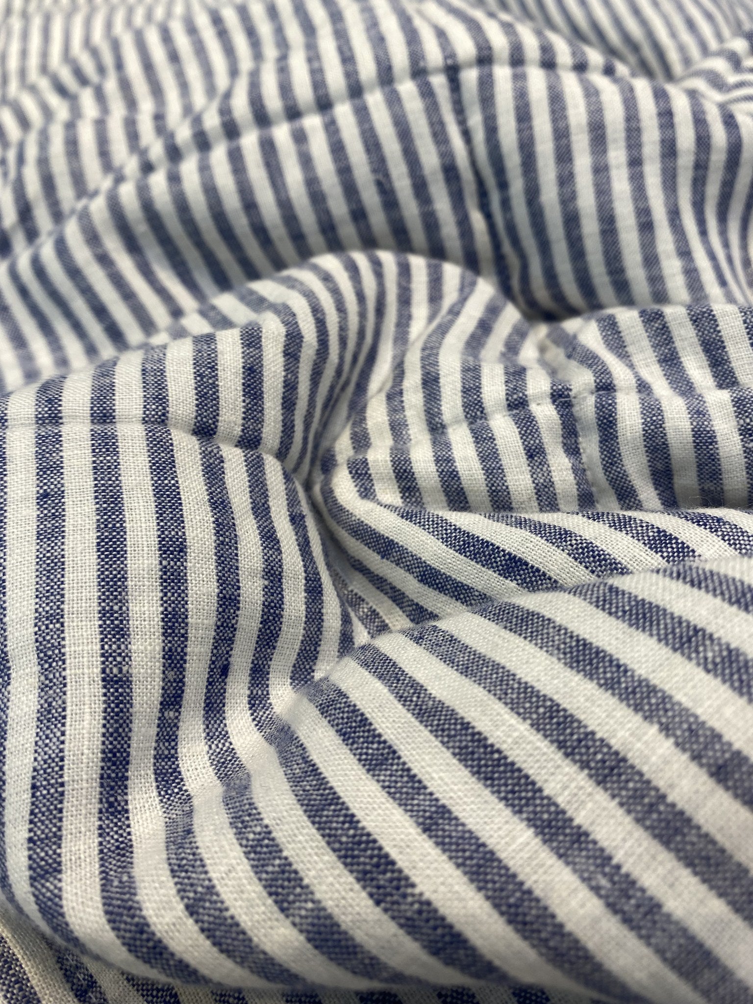 Hand-Quilted French Linen Blanket – Stonewashed Linen Coverlet
