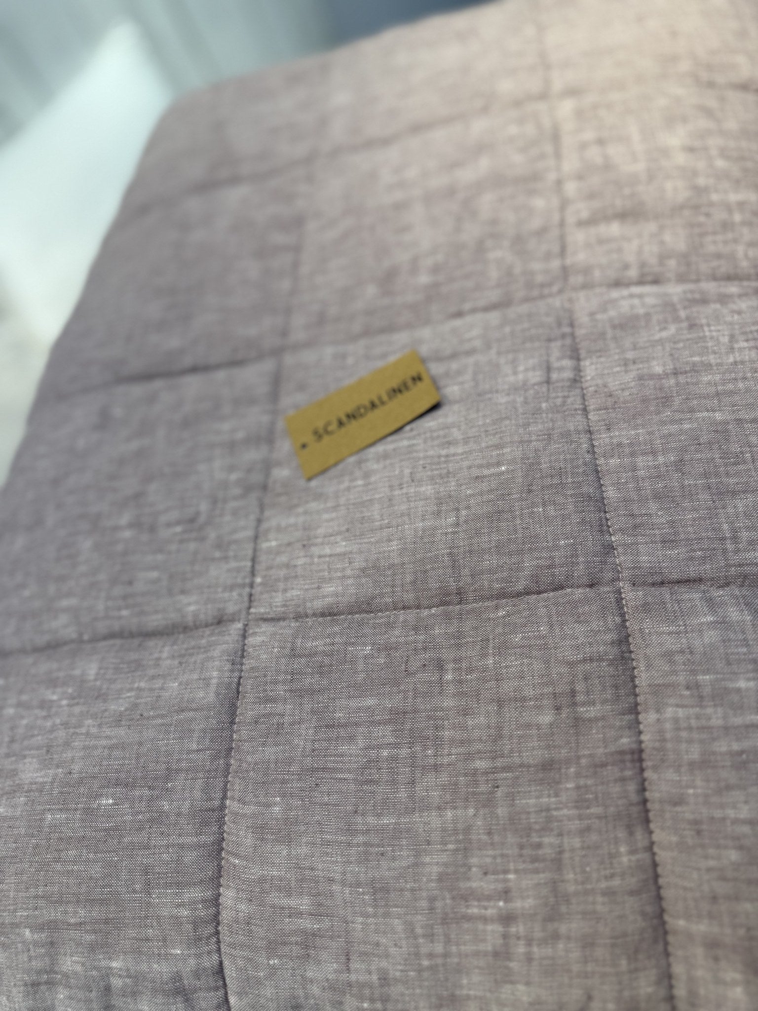 Hand-Quilted French Linen Blanket – Stonewashed Linen Coverlet