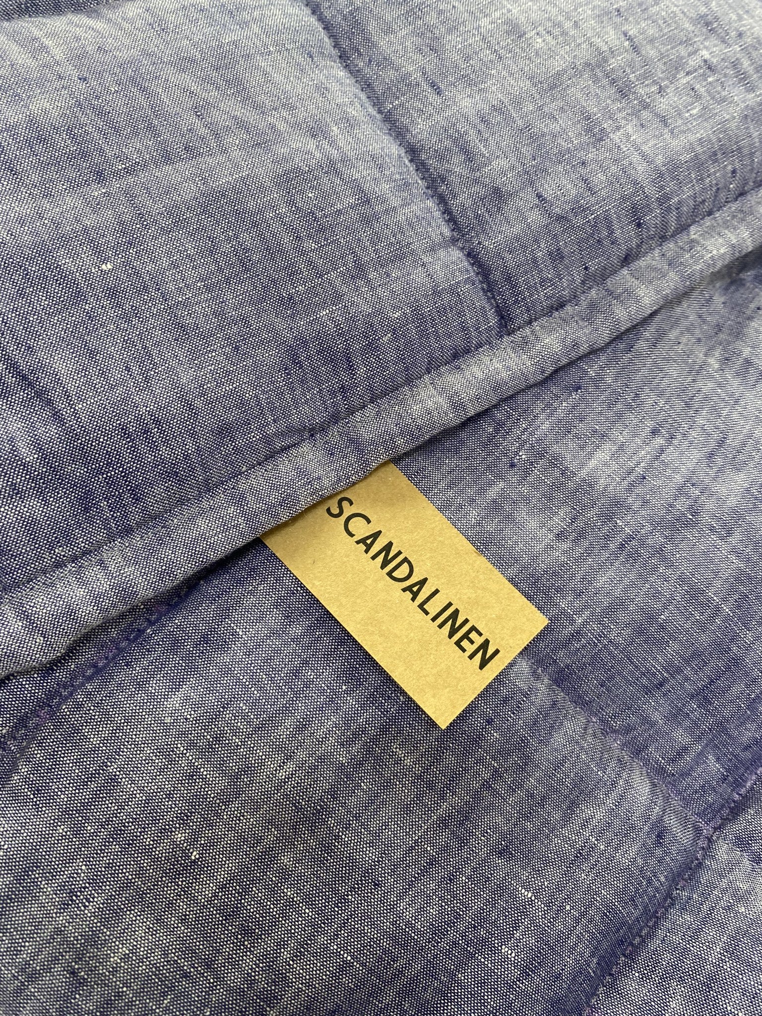 Hand-Quilted French Linen Blanket – Stonewashed Linen Coverlet