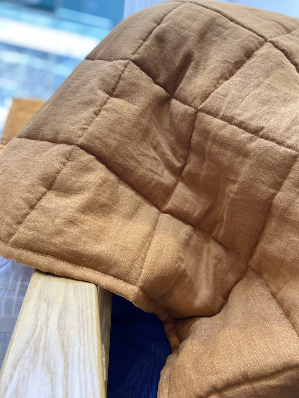 Hand-Quilted French Linen Blanket – Stonewashed Linen Coverlet