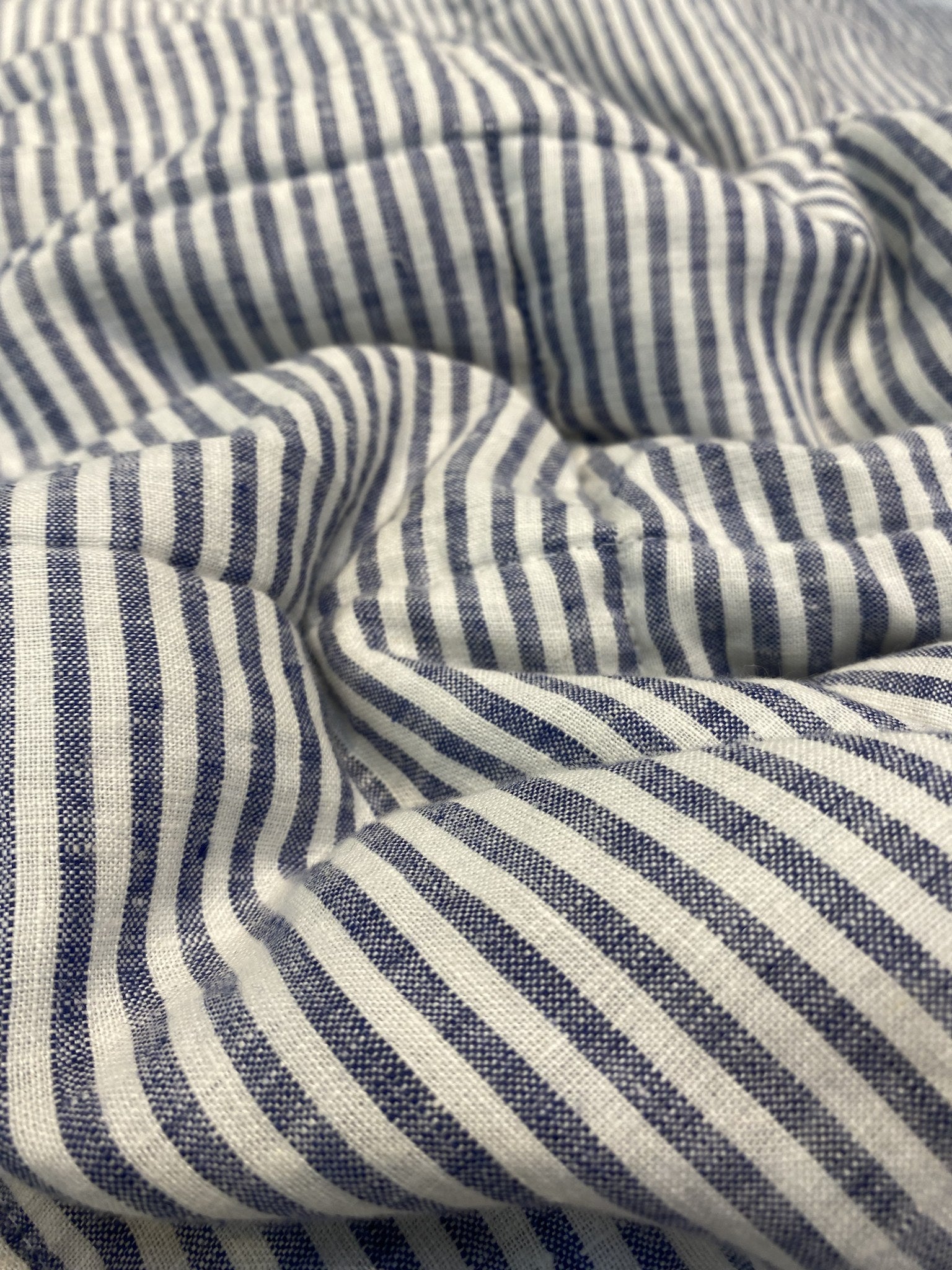 Hand-Quilted French Linen Blanket – Stonewashed Linen Coverlet