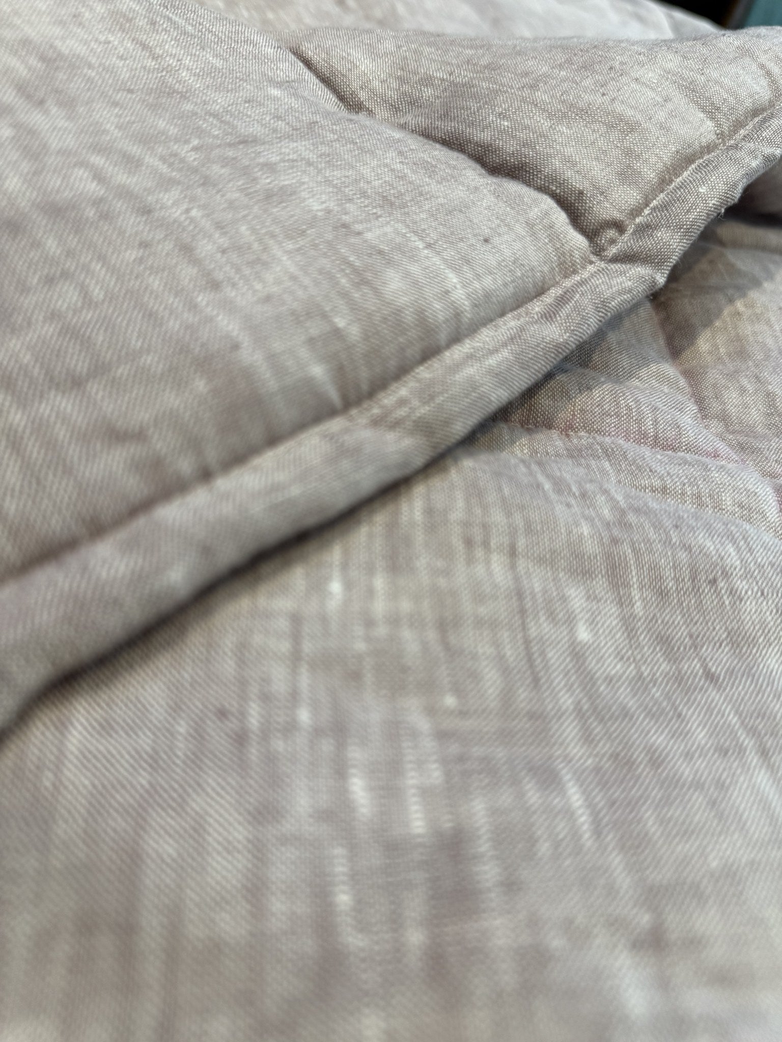 Hand-Quilted French Linen Blanket – Stonewashed Linen Coverlet