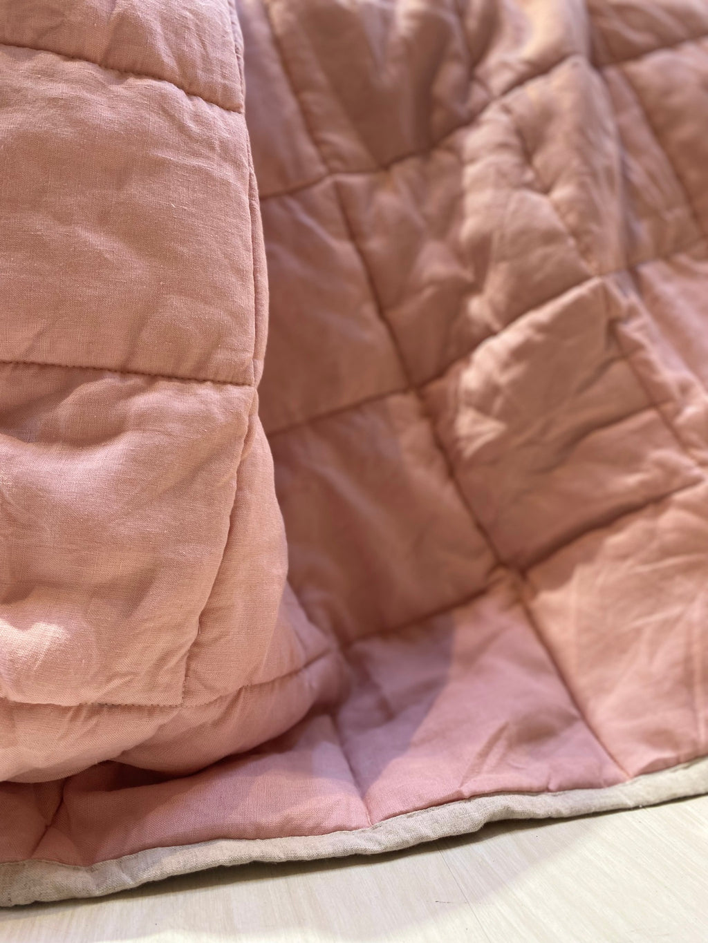 French Linen Quilted Blanket