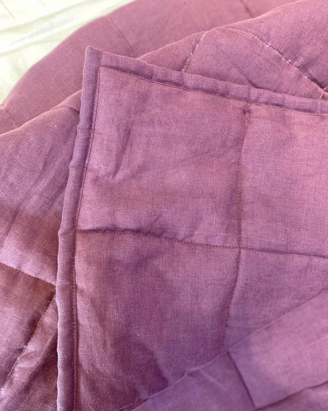 French Linen Quilted Blanket