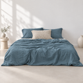 Bamboo Linen Duvet Cover - Aegean | 45% Linen 55% Bamboo Rayon