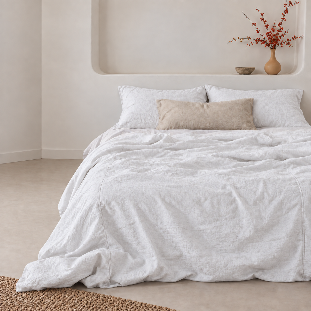 White Bamboo Linen Pillowcases