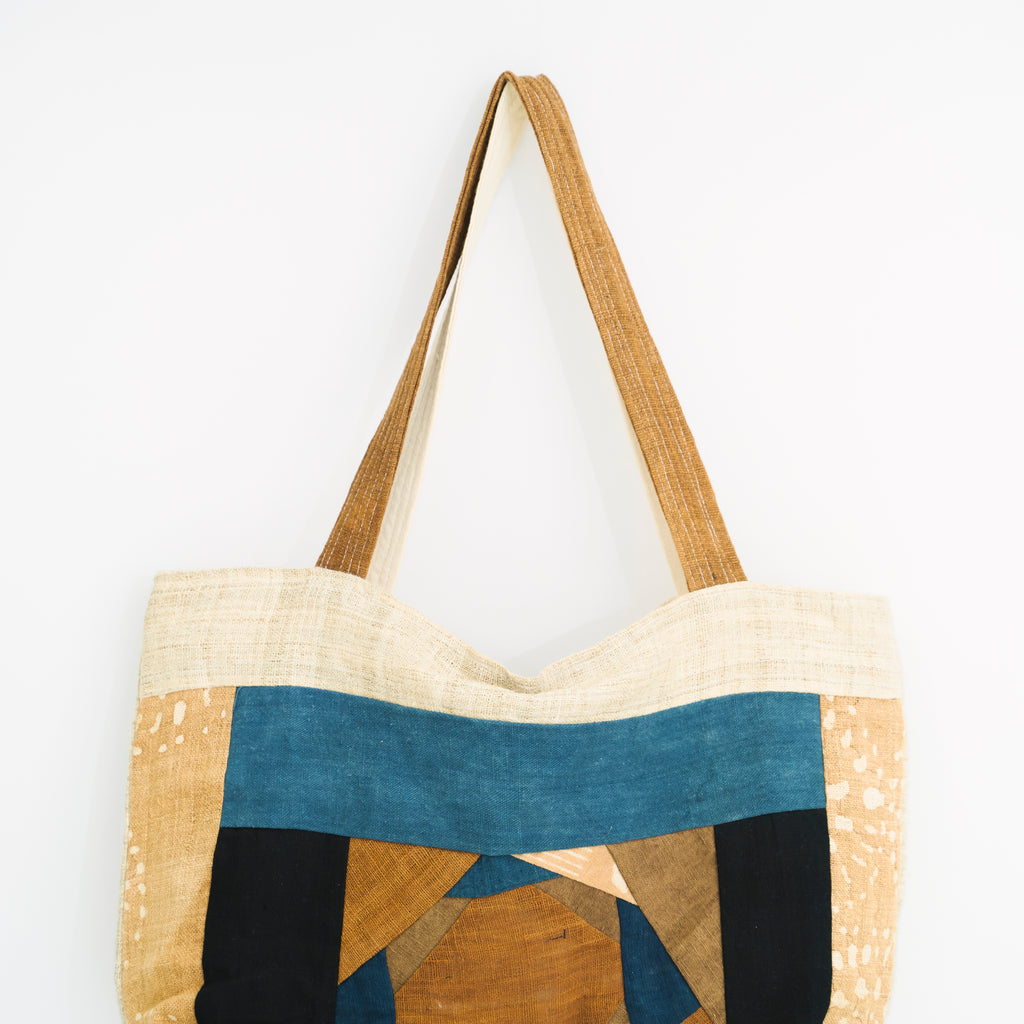 Hmong Colorful Embroidered Tote Bag - Hand-Woven Multicolor Brocade - Traditional Hill Tribe Artisan Shoulder Bag