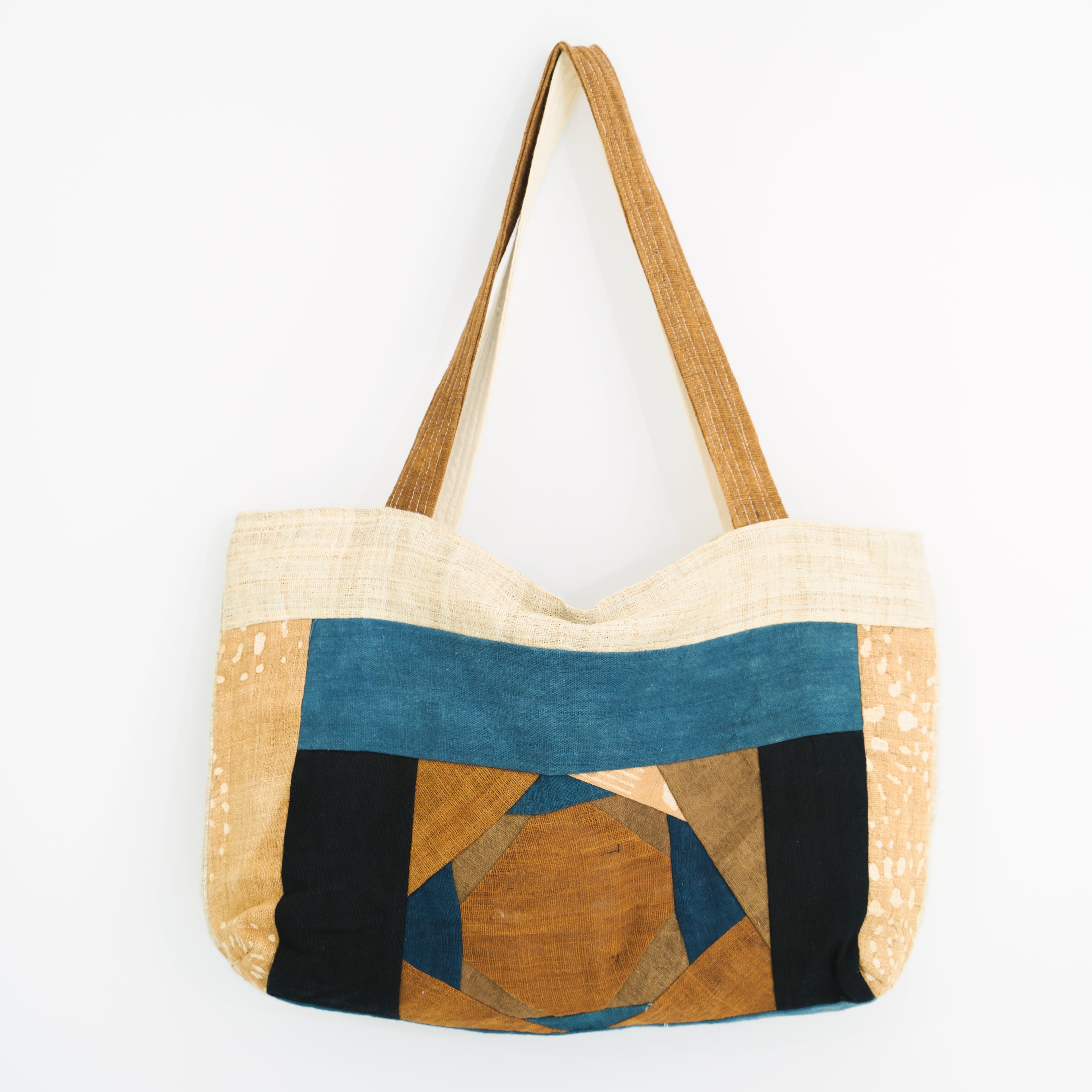 Hmong Colorful Embroidered Tote Bag - Hand-Woven Multicolor Brocade - Traditional Hill Tribe Artisan Shoulder Bag