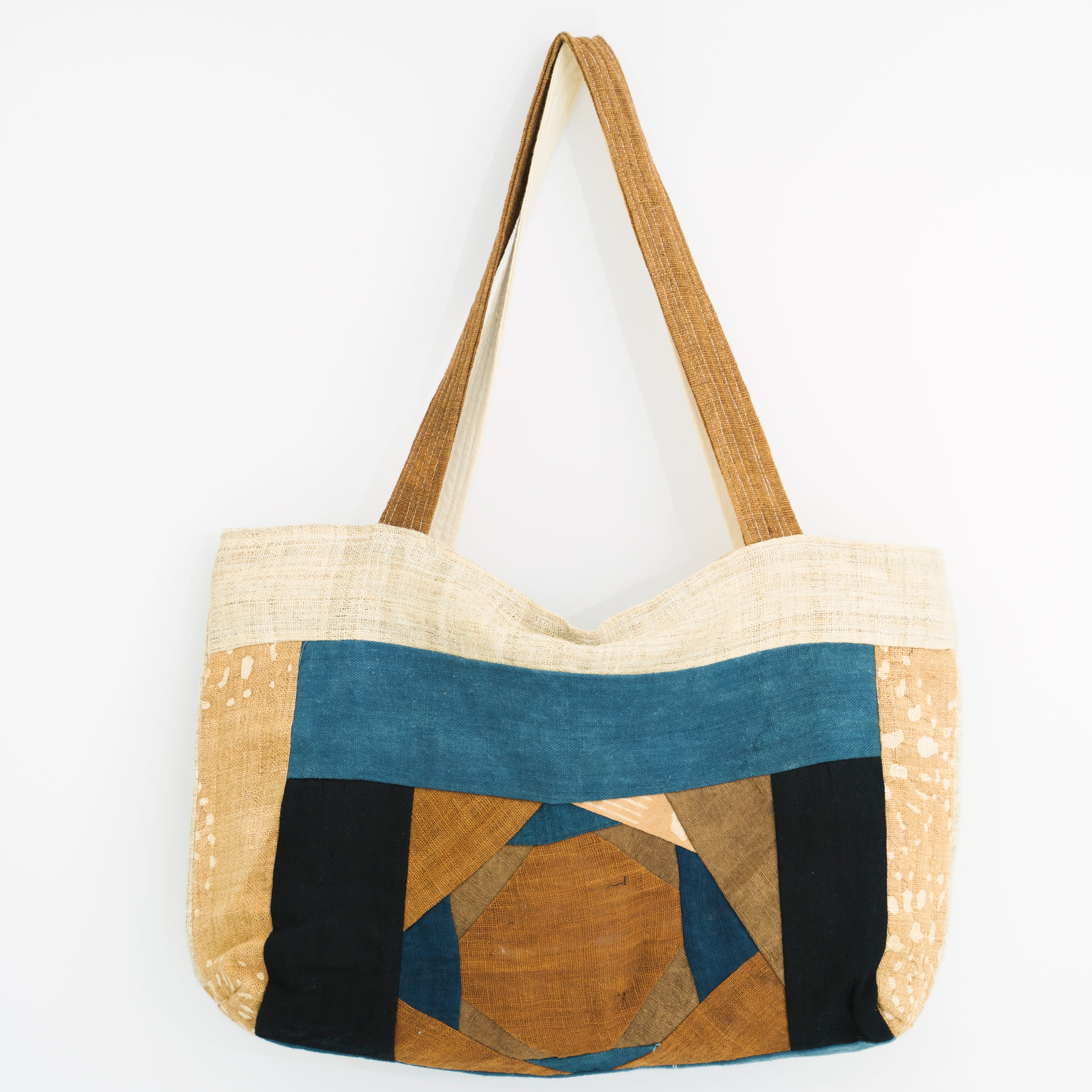 Hmong Colorful Embroidered Tote Bag - Hand-Woven Multicolor Brocade - Traditional Hill Tribe Artisan Shoulder Bag