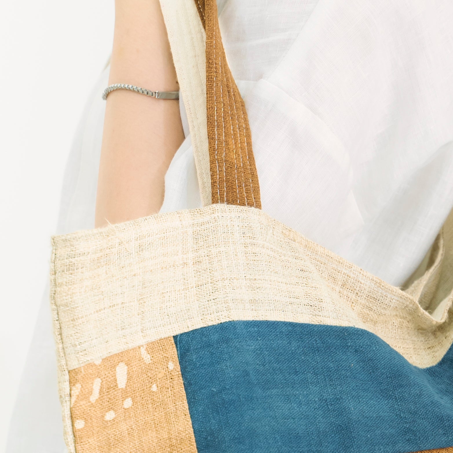 Hmong Colorful Embroidered Tote Bag - Hand-Woven Multicolor Brocade - Traditional Hill Tribe Artisan Shoulder Bag