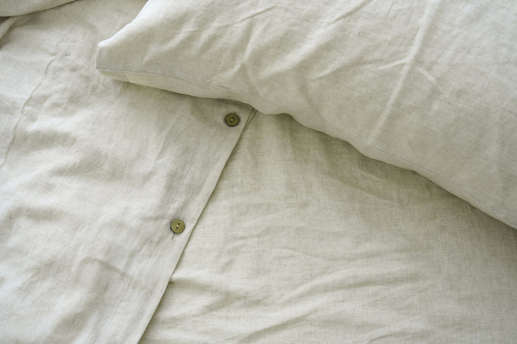 Beige Bamboo Linen Pillowcase — 70% Bamboo 30% Linen