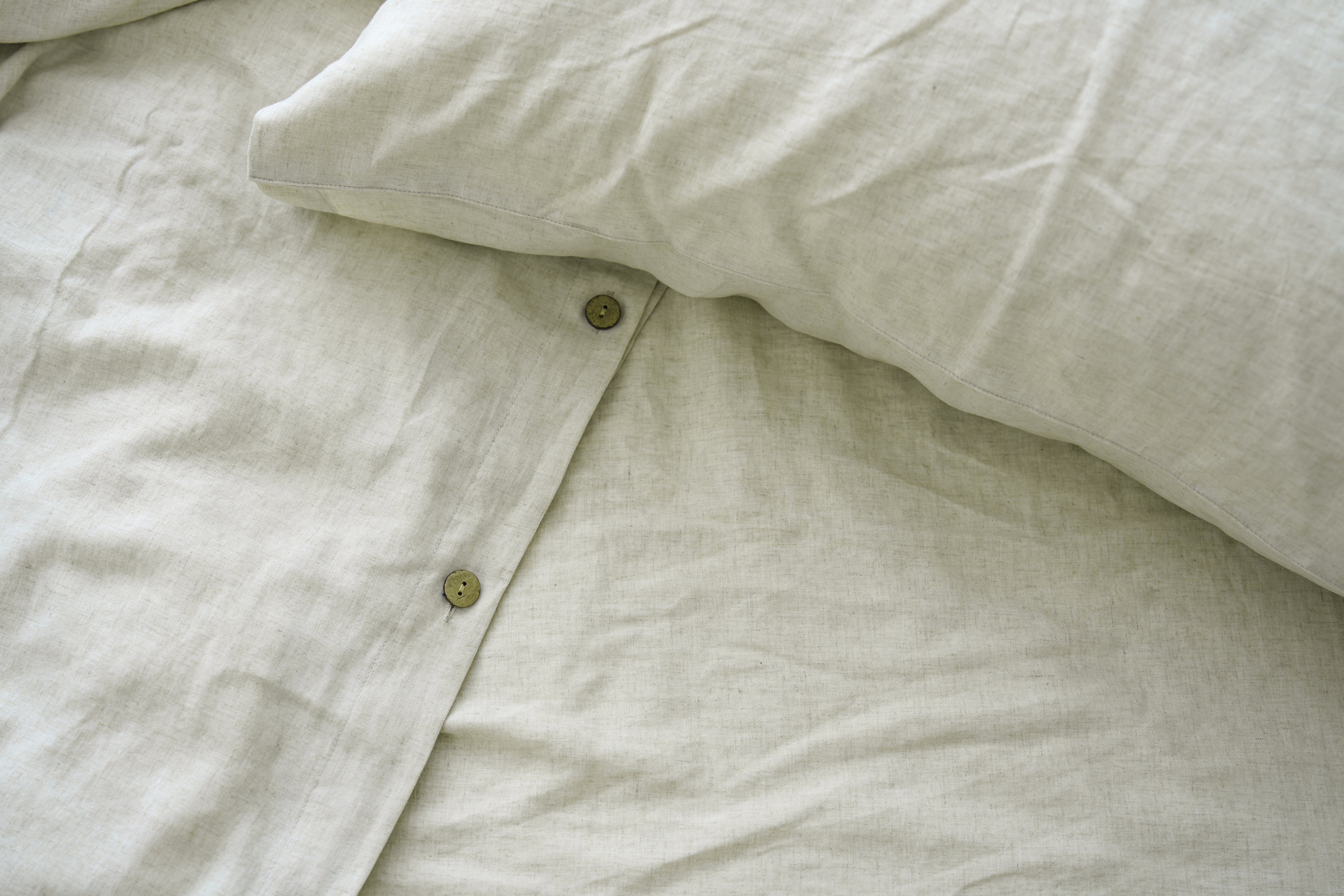 Beige Bamboo Linen Pillowcase — 70% Bamboo 30% Linen