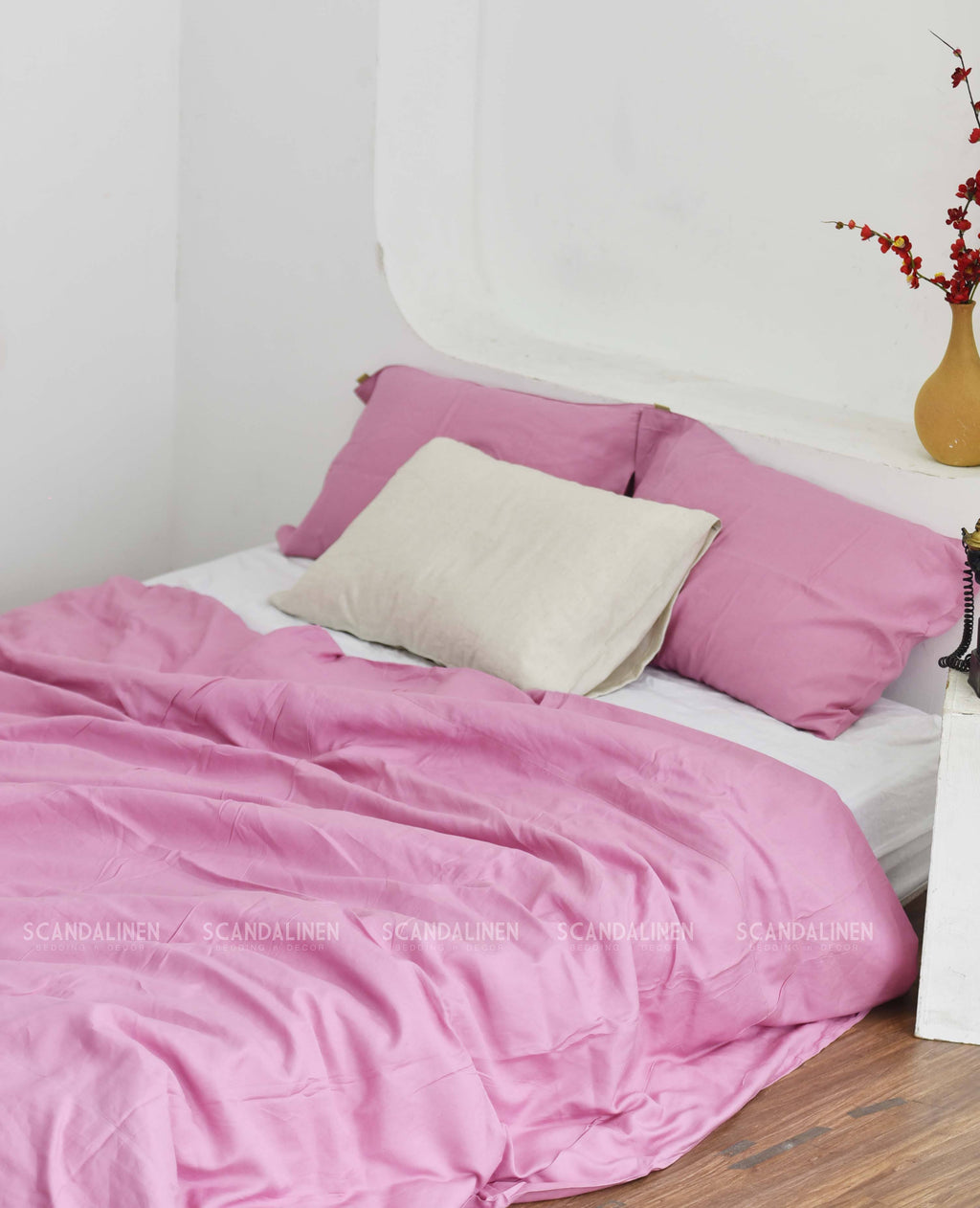 Seaweed Bamboo Linen Duvet Cover Set – 4-Piece | 45% Linen 55% Bamboo Rayon