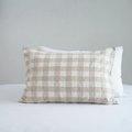 Grid French Linen Pillowcase | Yarn-Dyed | Handmade