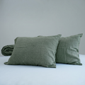 Asparagus French Linen Pillowcase | Yarn-Dyed | Handmade