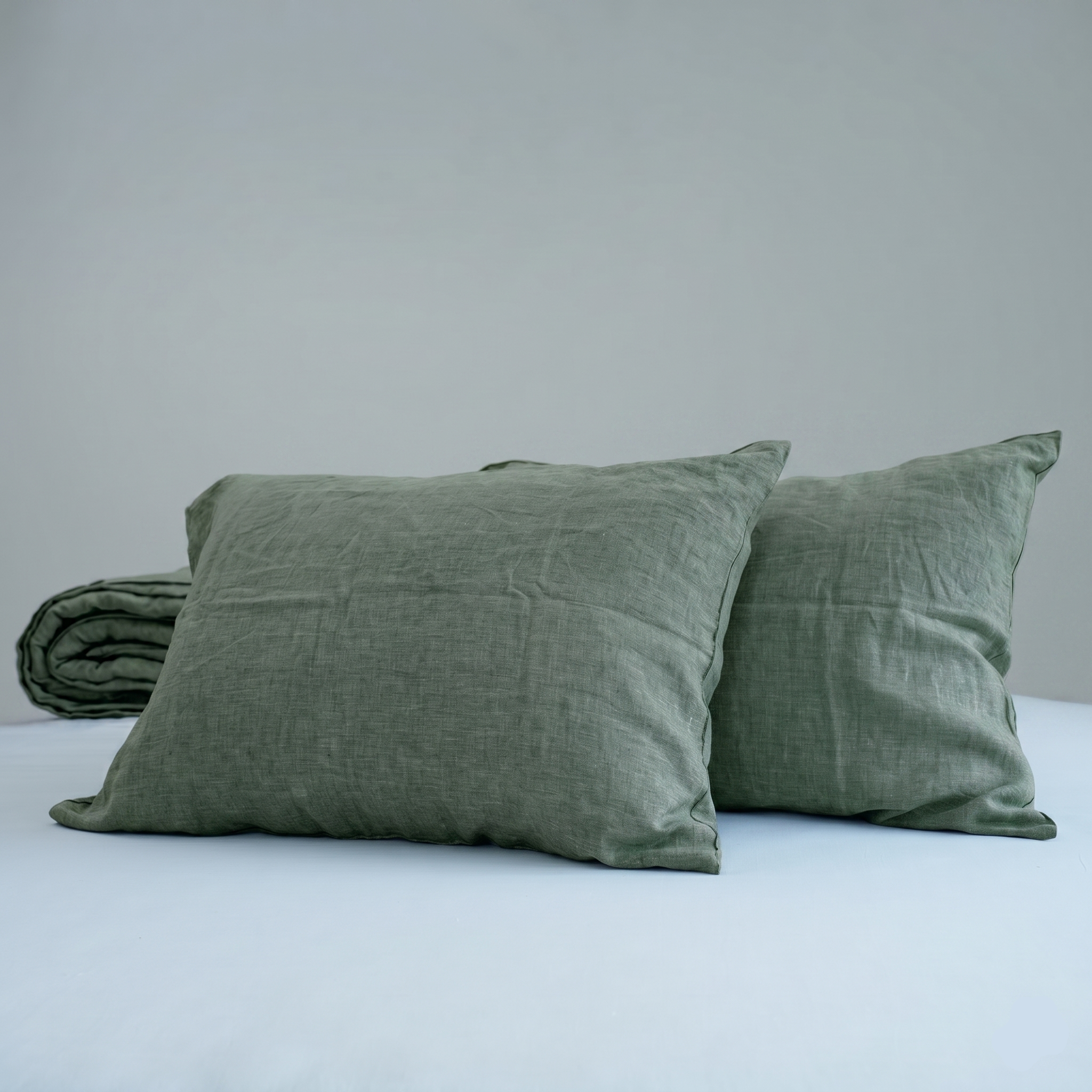 Asparagus French Linen Pillowcase | Yarn-Dyed | Handmade