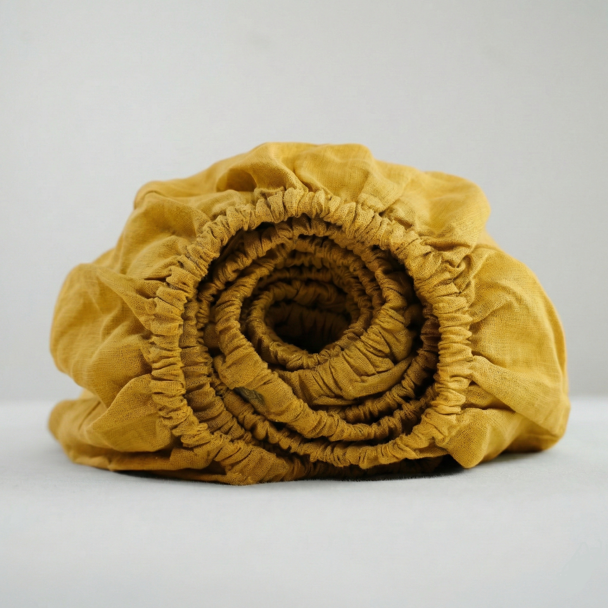 Yellow French Linen Fitted Sheet | Deep Pocket | Handmade