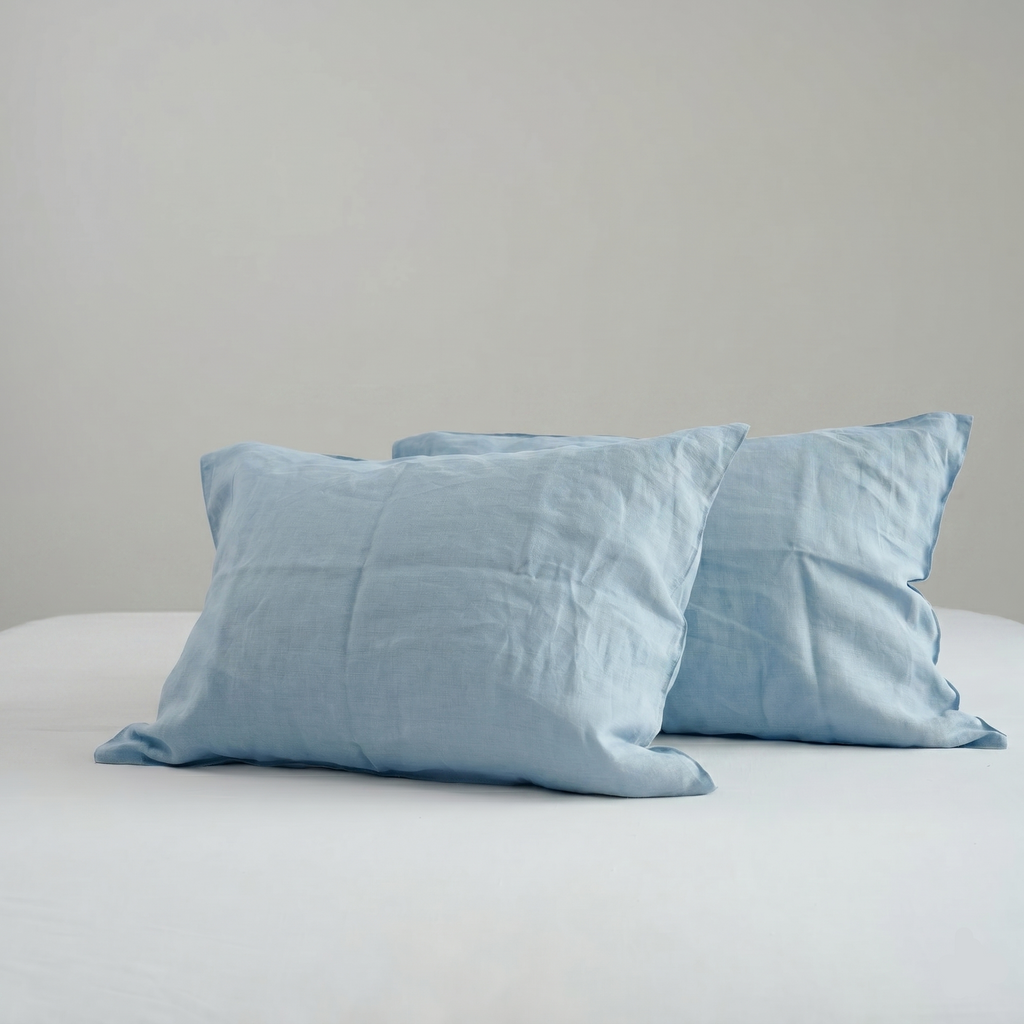 Sky French Linen Pillowcase