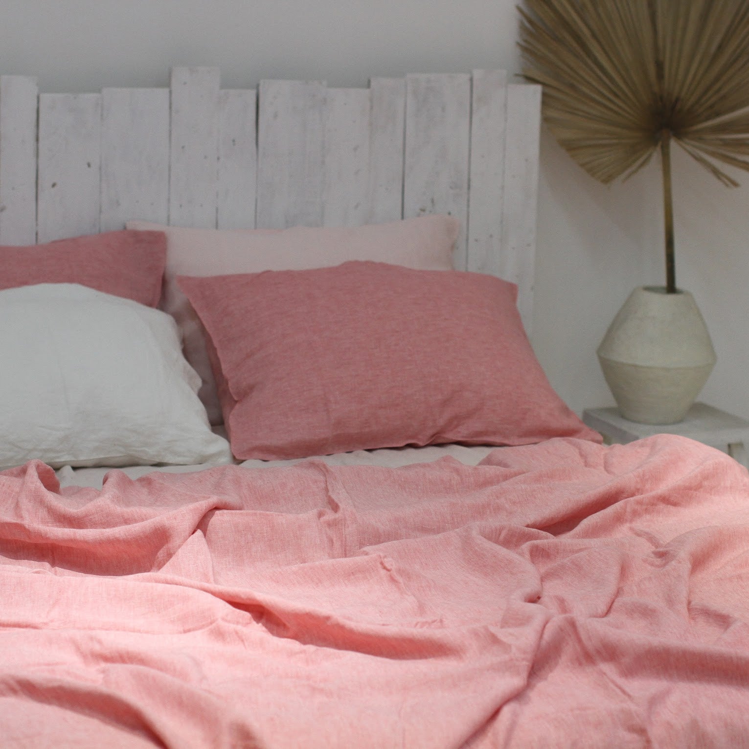 Pink French Linen Duvet Cover | Premium Bedding