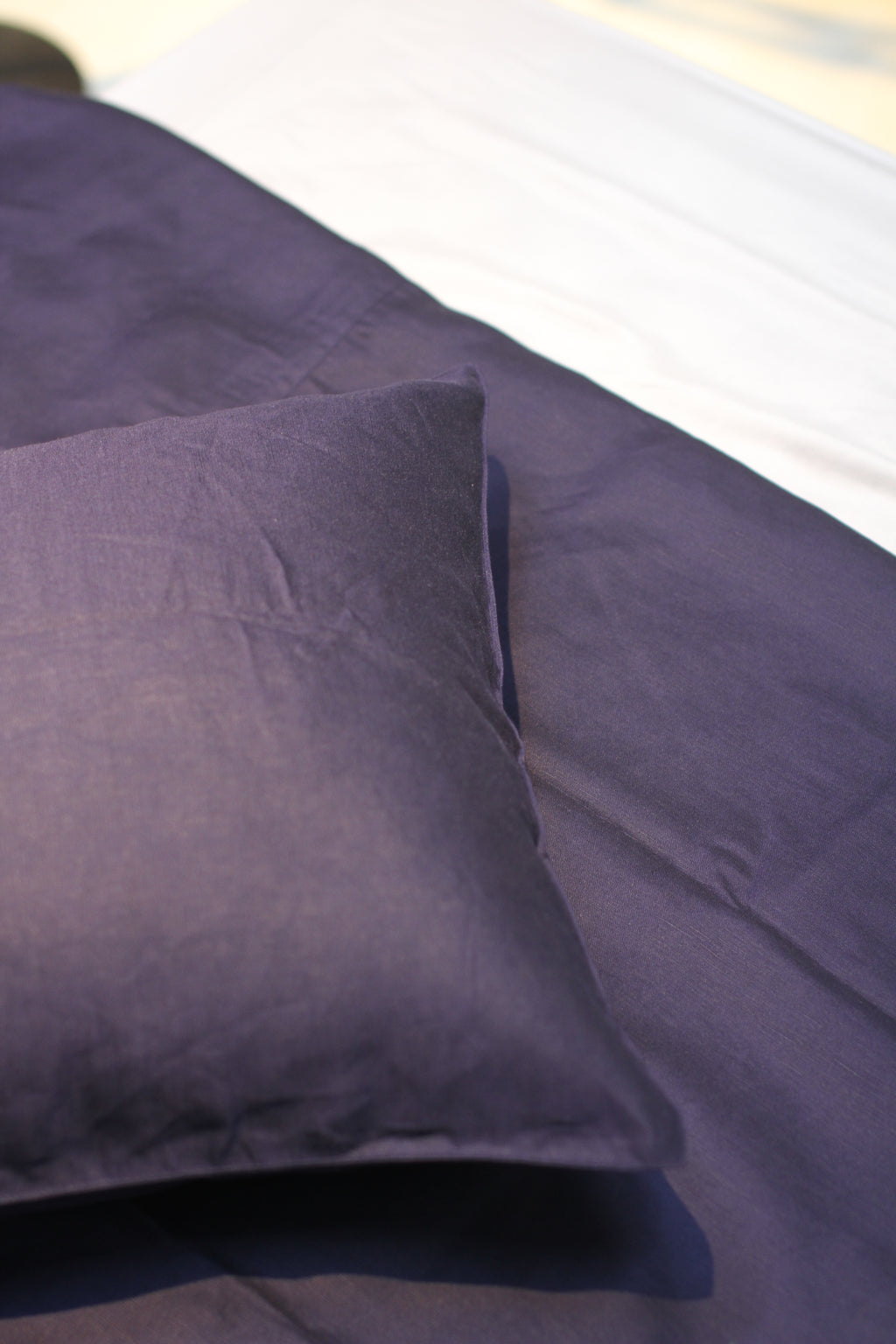 Deep Navy Bamboo Linen Bedding Sets 4 pieces