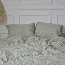 Asparagus French Linen Duvet Cover | Premium Bedding