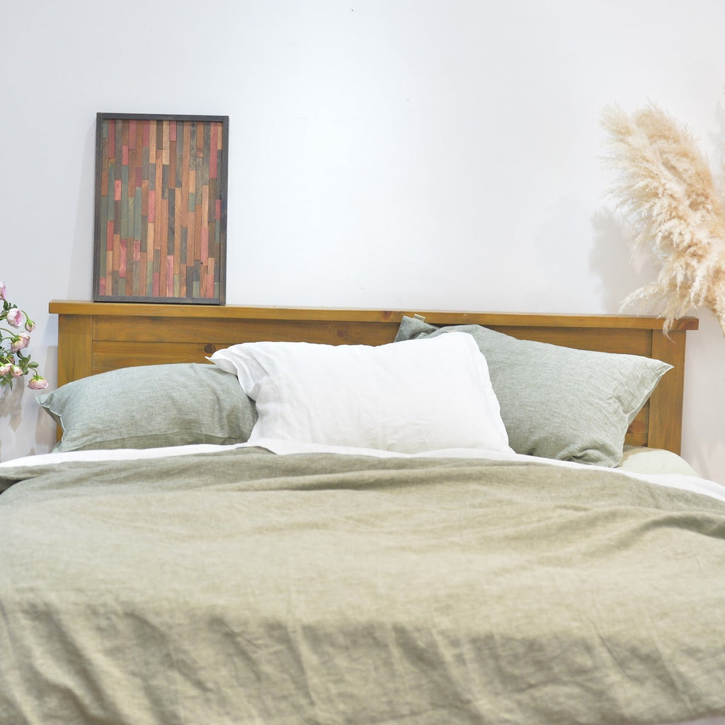 Asparagus French Linen Duvet Cover | Premium Bedding