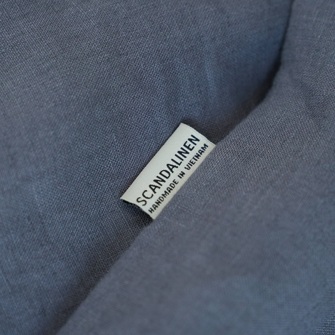 Dark French Linen Duvet Cover | Plain Dyed