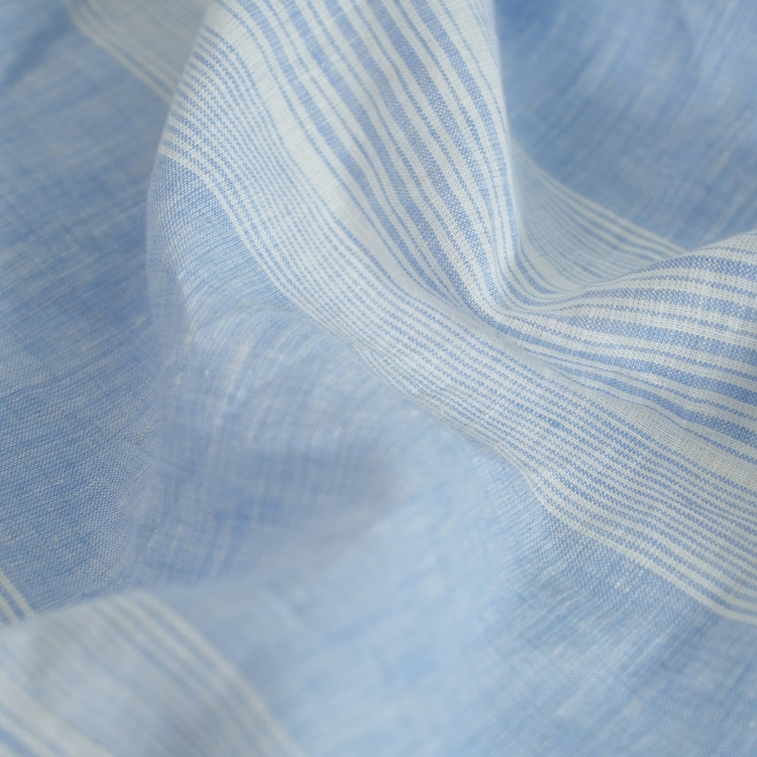 Blue Striped French Linen Duvet Cover | Yarn-Dyed | Handmade