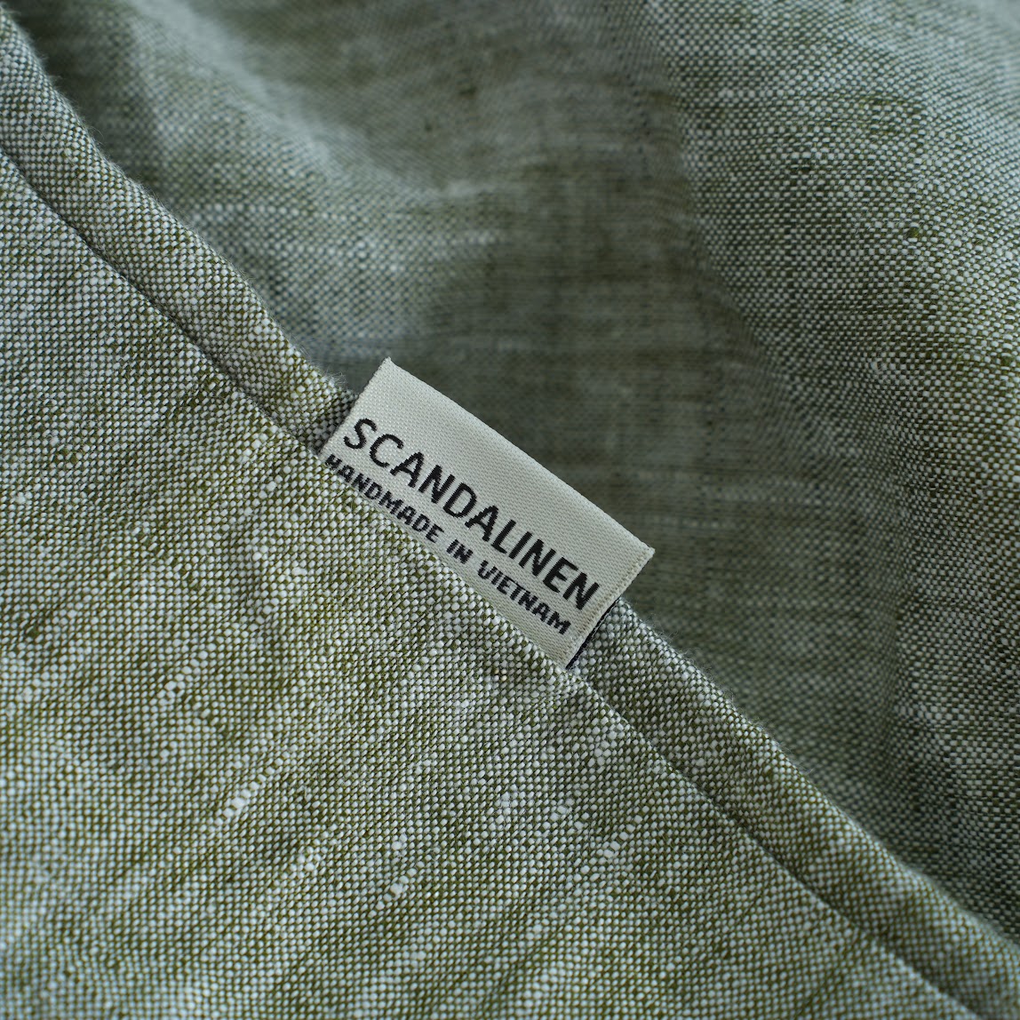 Asparagus French Linen Duvet Cover | Premium Bedding