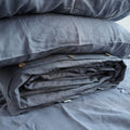 Dark French Linen Duvet Cover | Plain Dyed