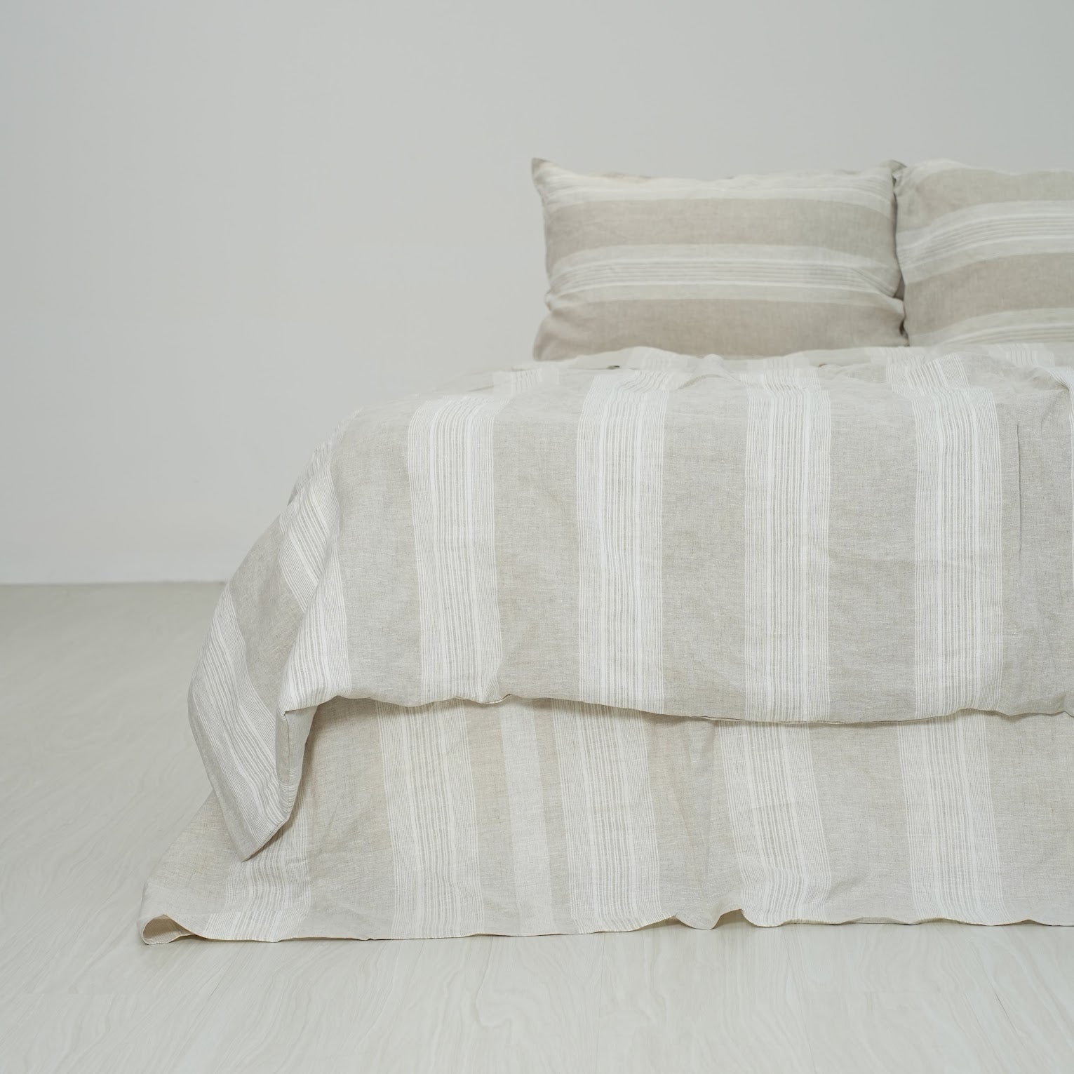 Big Striped French Linen Duvet Cover | Yarn-Dyed | Handmade