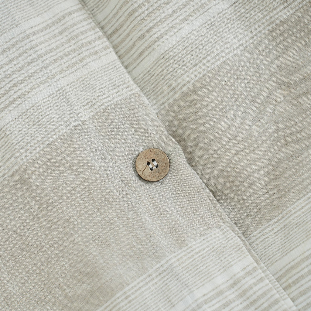 Big Striped French Linen Duvet Cover | Yarn-Dyed | Handmade