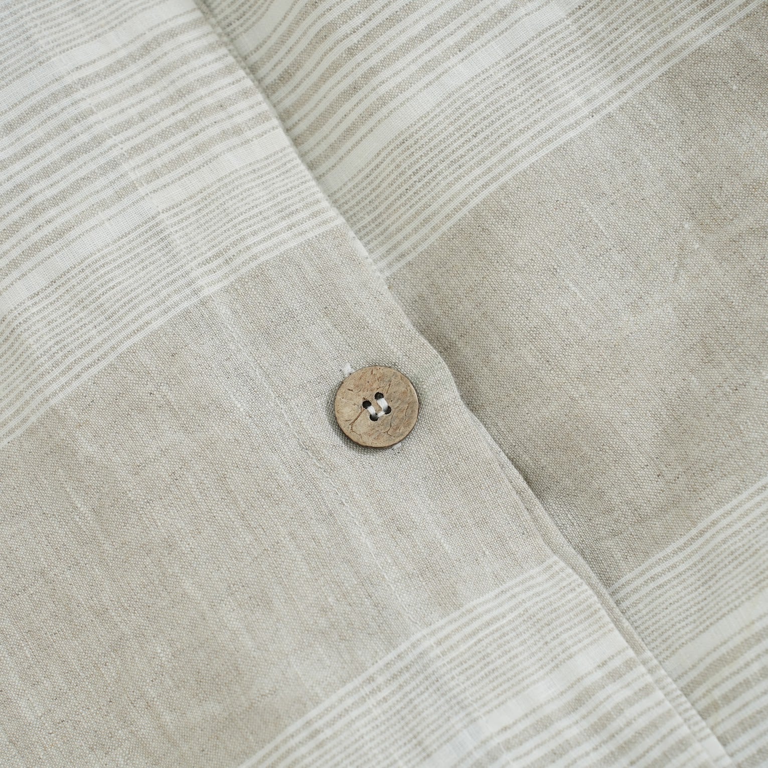 Big Striped French Linen Duvet Cover | Yarn-Dyed | Handmade