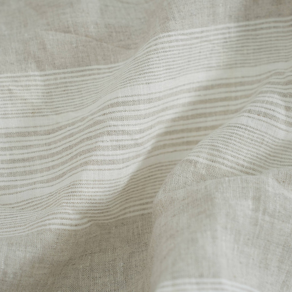 Big Striped French Linen Duvet Cover | Yarn-Dyed | Handmade