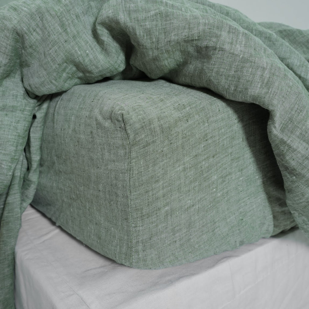 Asparagus French Linen Duvet Cover | Premium Bedding