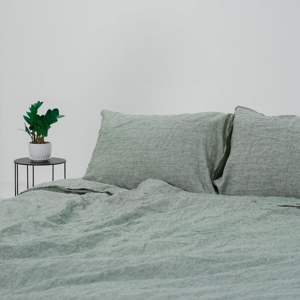 Asparagus French Linen Duvet Cover | Premium Bedding