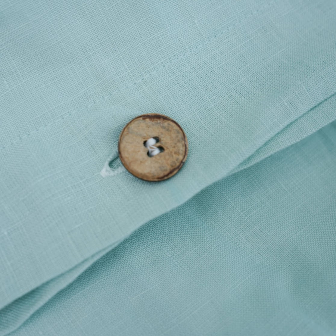 Mint Green French Linen Fitted Sheet | Premium Linen Bedding