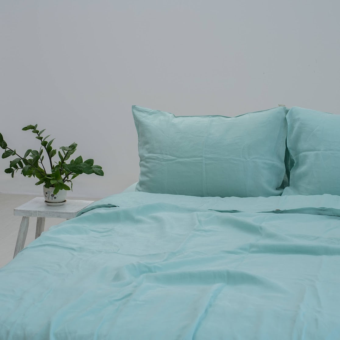 Mint French Linen Duvet Cover | Premium Bedding