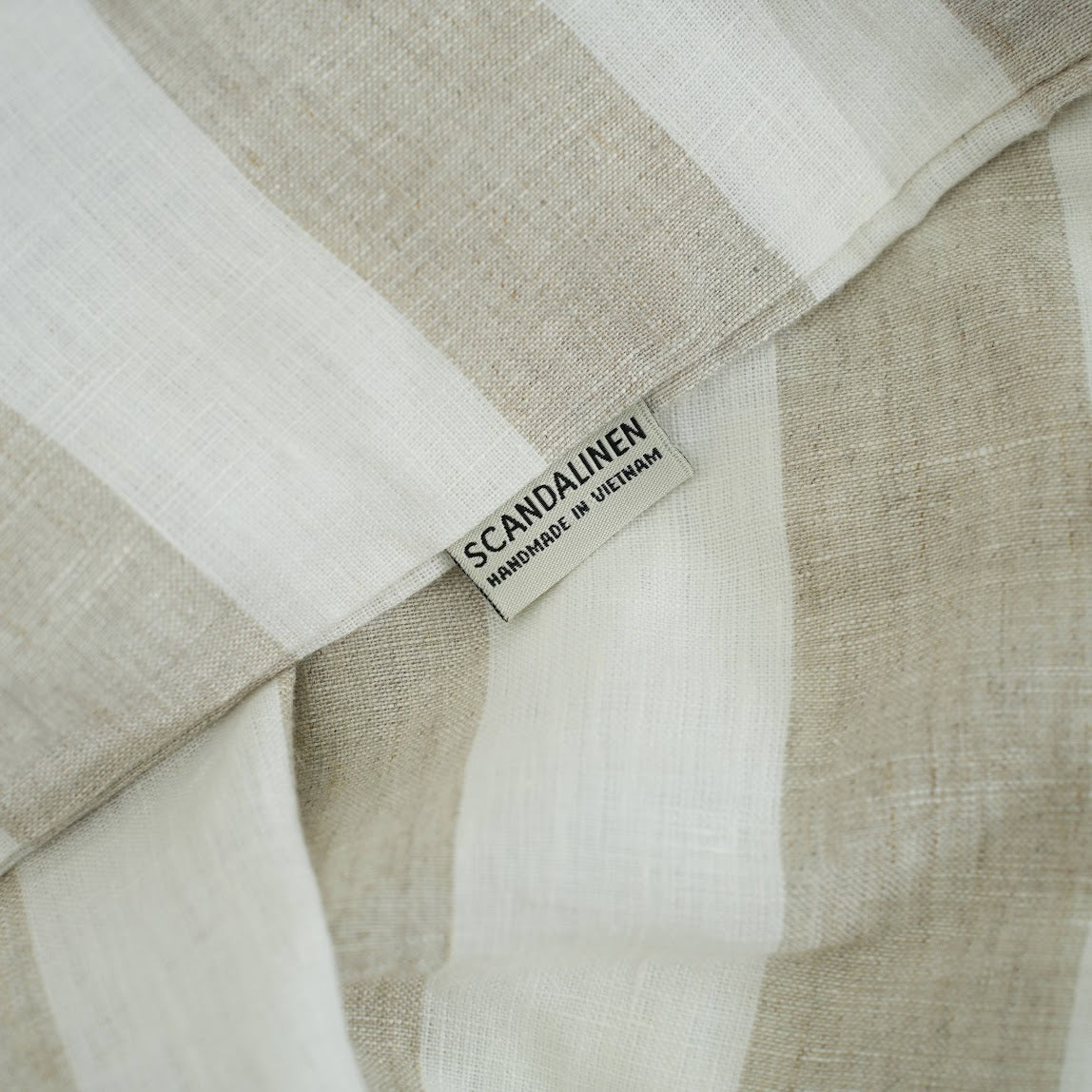 Flax Striped French Linen Duvet Cover | Yarn-Dyed | Handmade