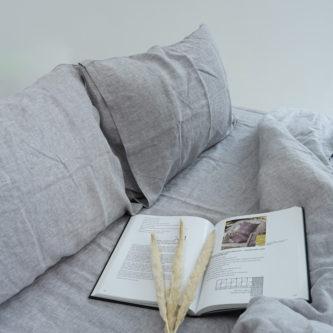 Gray French Linen Duvet Cover | Yarn-Dyed | Handmade