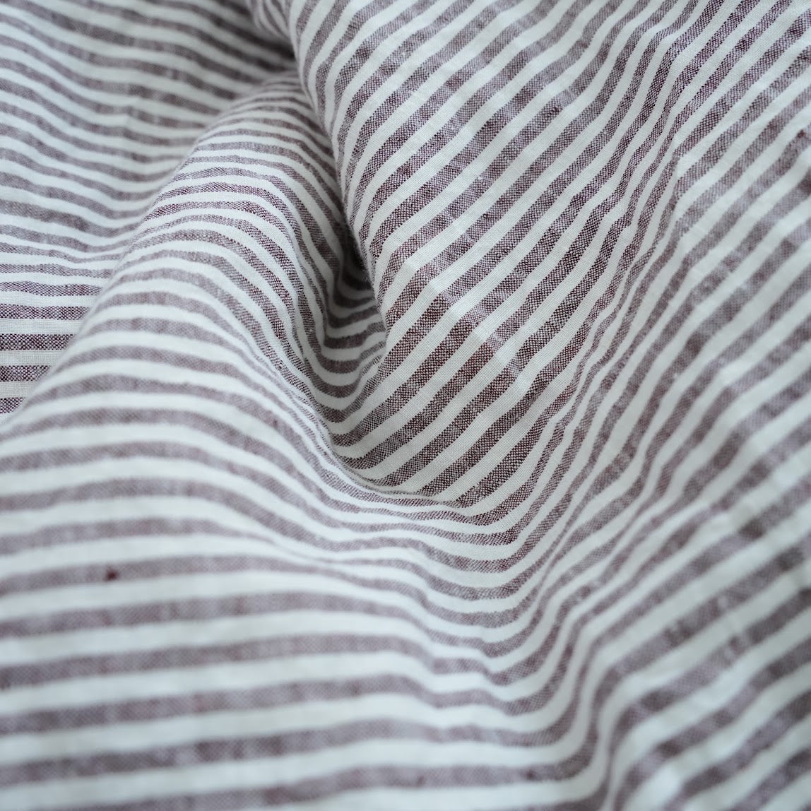Striped French Linen Duvet Cover | Yarn-Dyed | Handmade