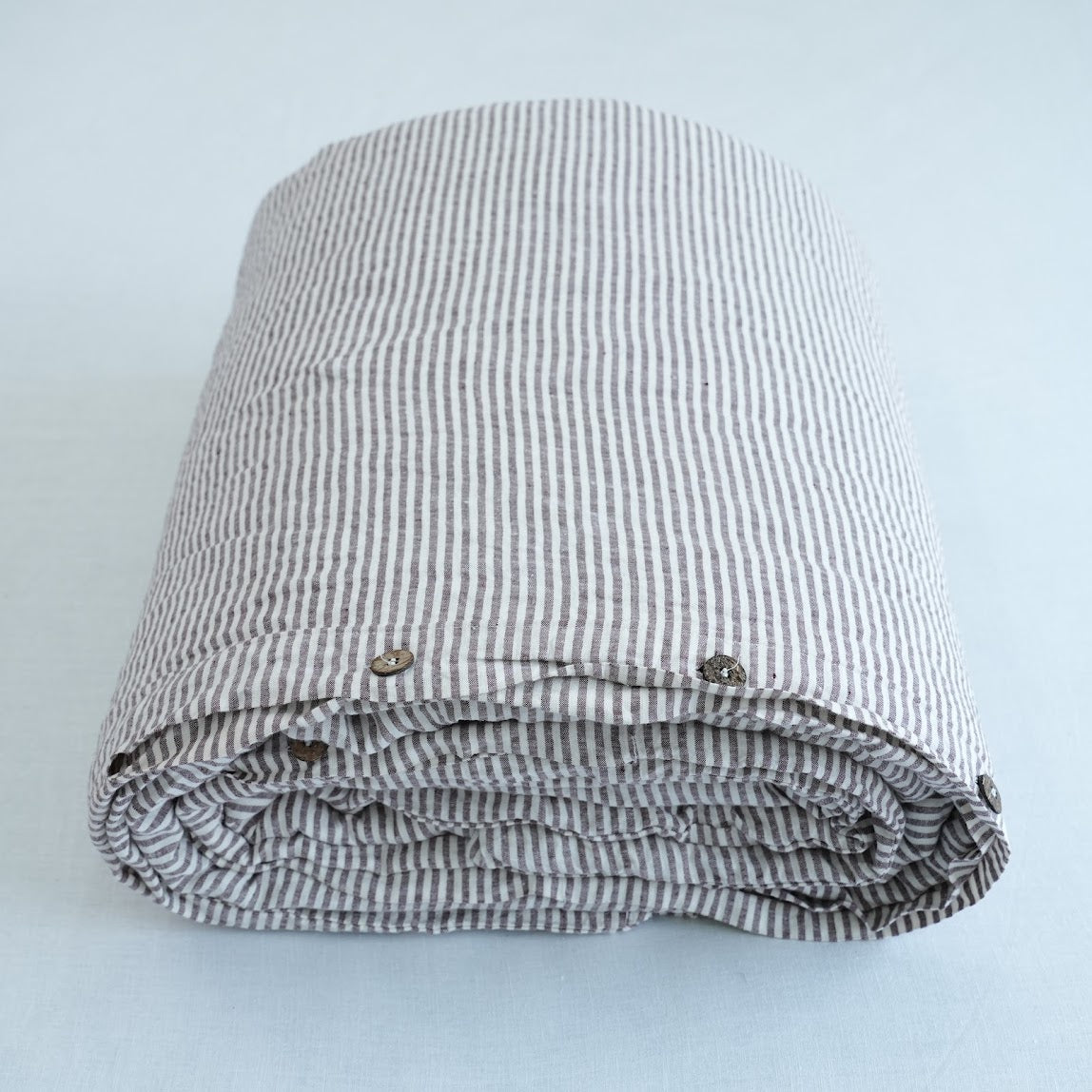 Striped French Linen Duvet Cover | Yarn-Dyed | Handmade